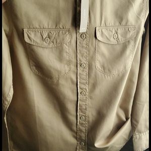 J. Crew Khaki  Utility button down